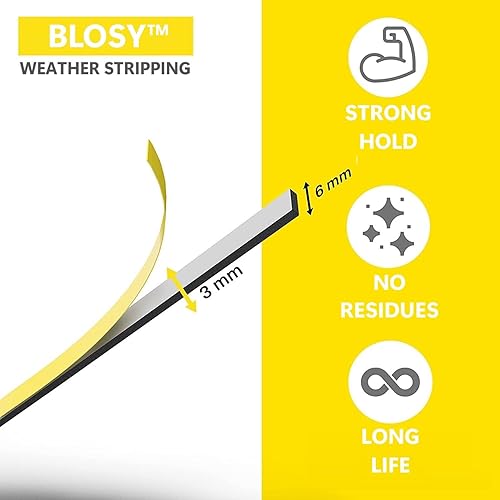 Miniatura 2 de Burlete blanco de 14 pulgadas de ancho x 18 pulgadas de alto, tira de sellado de espuma para puerta de ventana, cinta aislante de espuma adhesiva