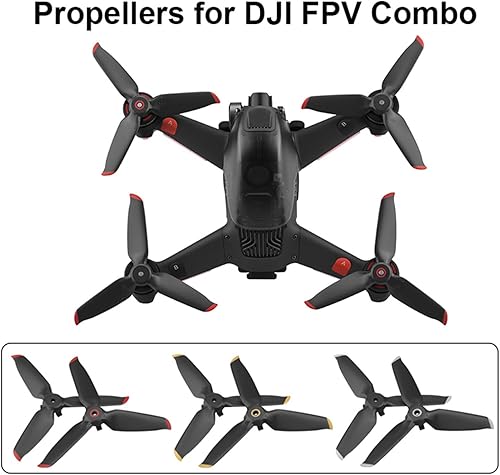 Miniatura 1 de SeiZed Hélices 5328S de liberación rápida para DJI FPV Combo Props Paleta de remo de repuesto para ventilador de ala de repuesto (color dorado, 2