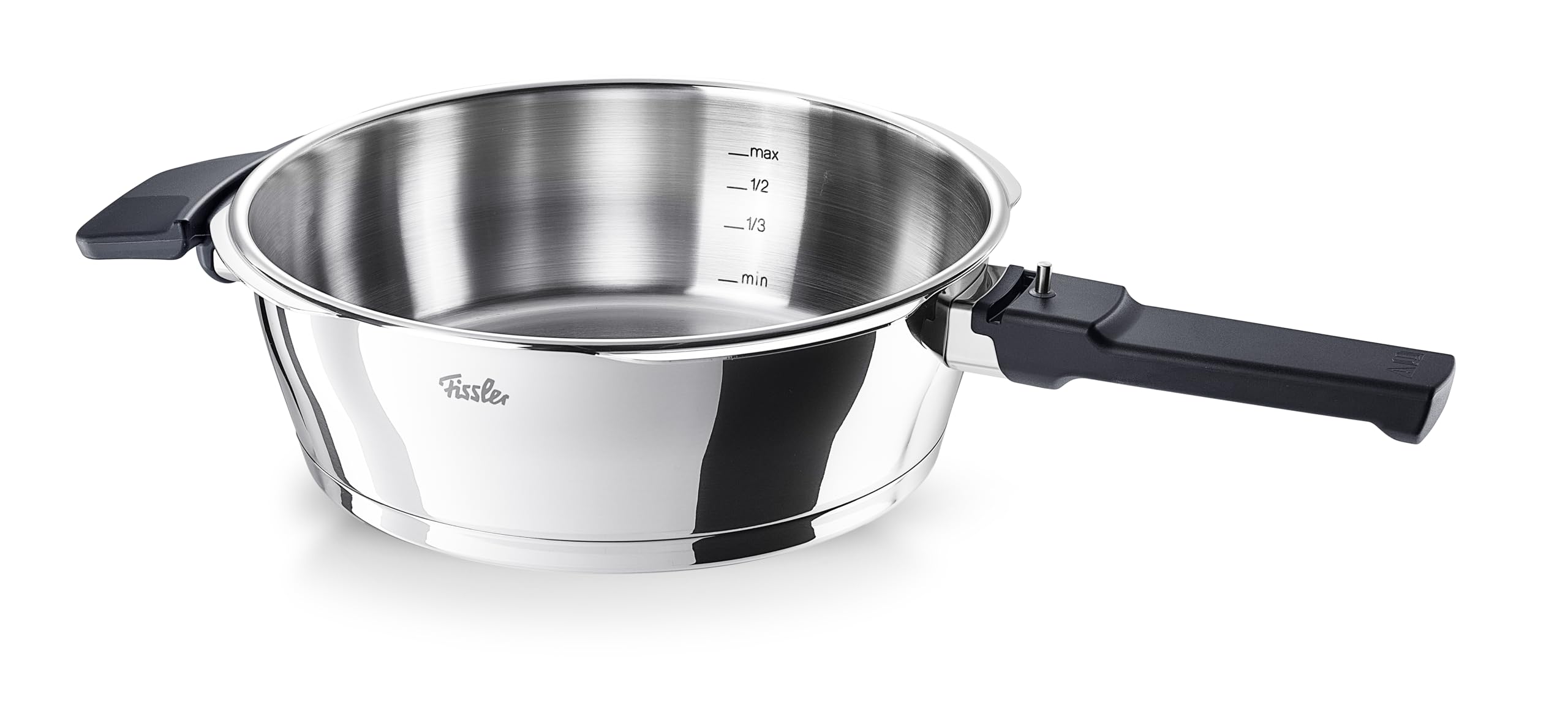 Fissler Vitaquick Jeu D’autocuiseurs, 3 Pièces (1 Faitout-autocuiseur 4,5 l + 1 Poêle-autocuiseur 2,5 l 22 cm), Compatible Induction, Métallique, Argenté