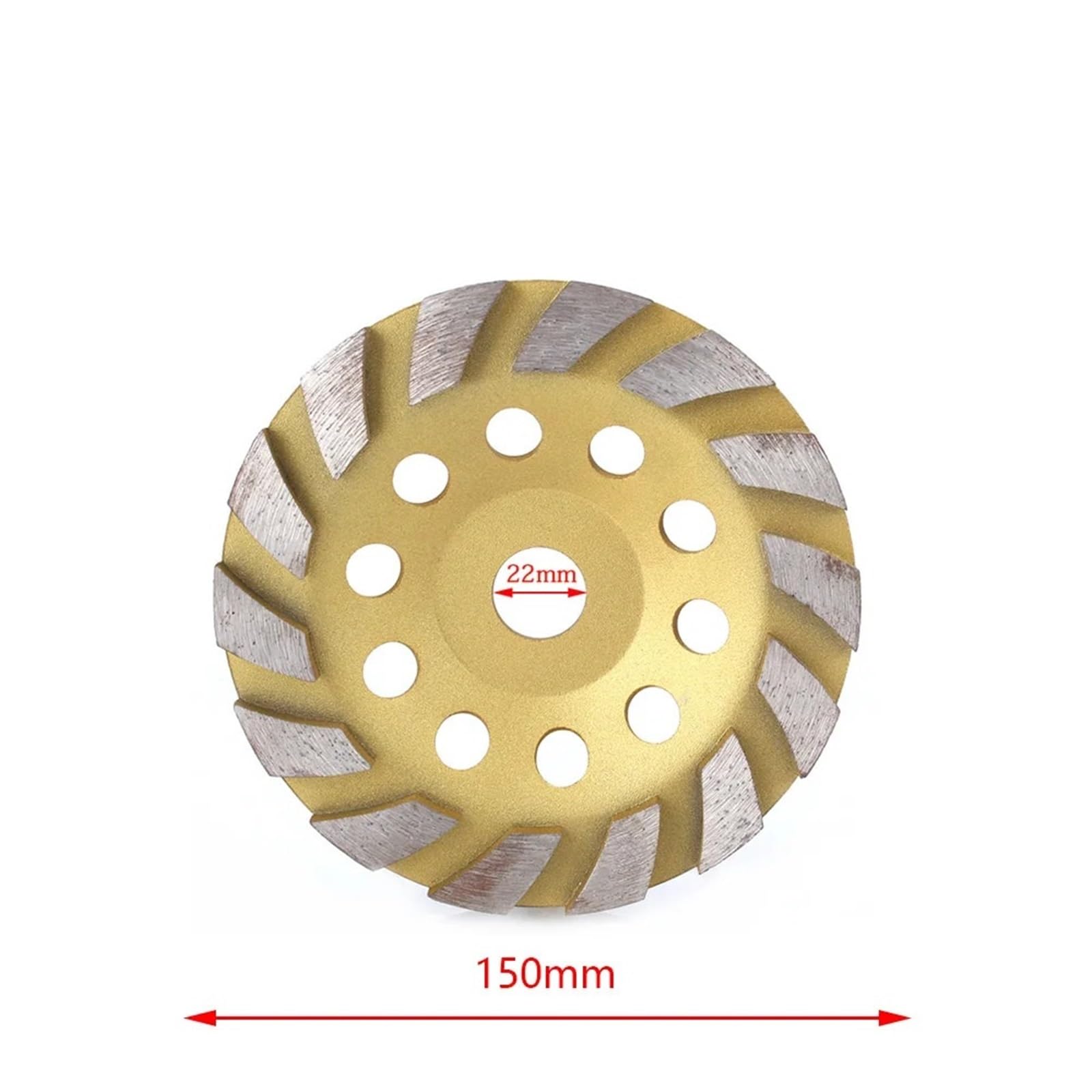 Ściernica diamentowa Turbo Cup 4/5/6/7 cala do szlifierki kątowej - beton, granit, tarcza do polerowania kamienia - 1 szt.(150mm)