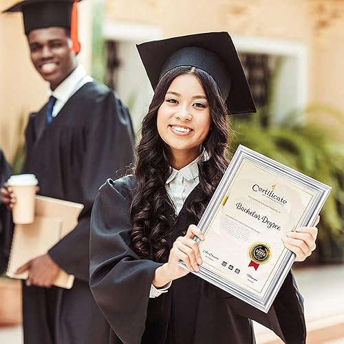 Miniatura 29 de Memory Island Marcos para documentos de 8.5 x 11, juego de 4 marcos de certificados para pared o mesa, marcos de diploma para premio de grado