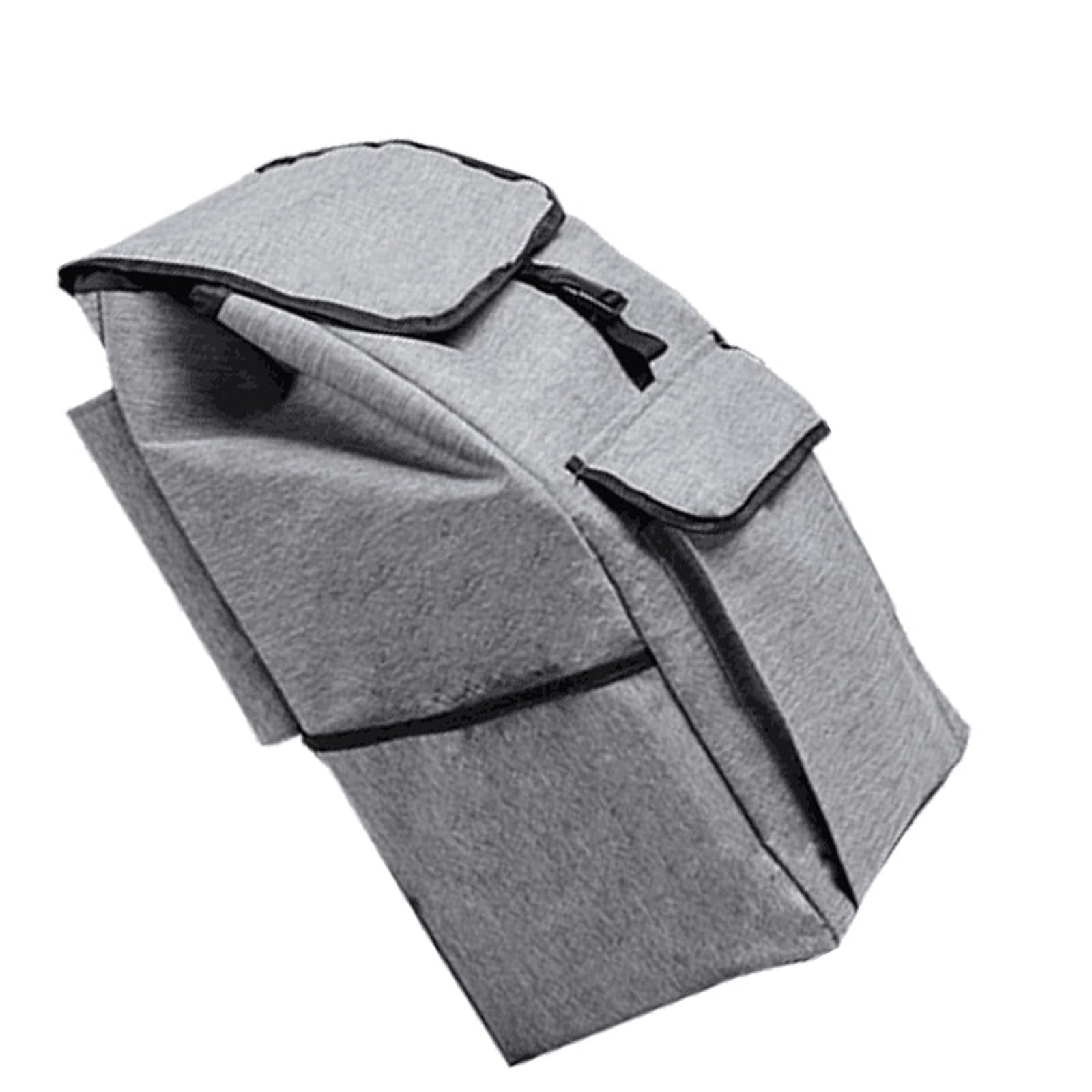 Hsioluted Grey Spacious Oxford Cloth Bag Comfortable Handle Cart Bags Grocery Bags For Farmer Market And Everyday Errands Foldable Trolley Bag