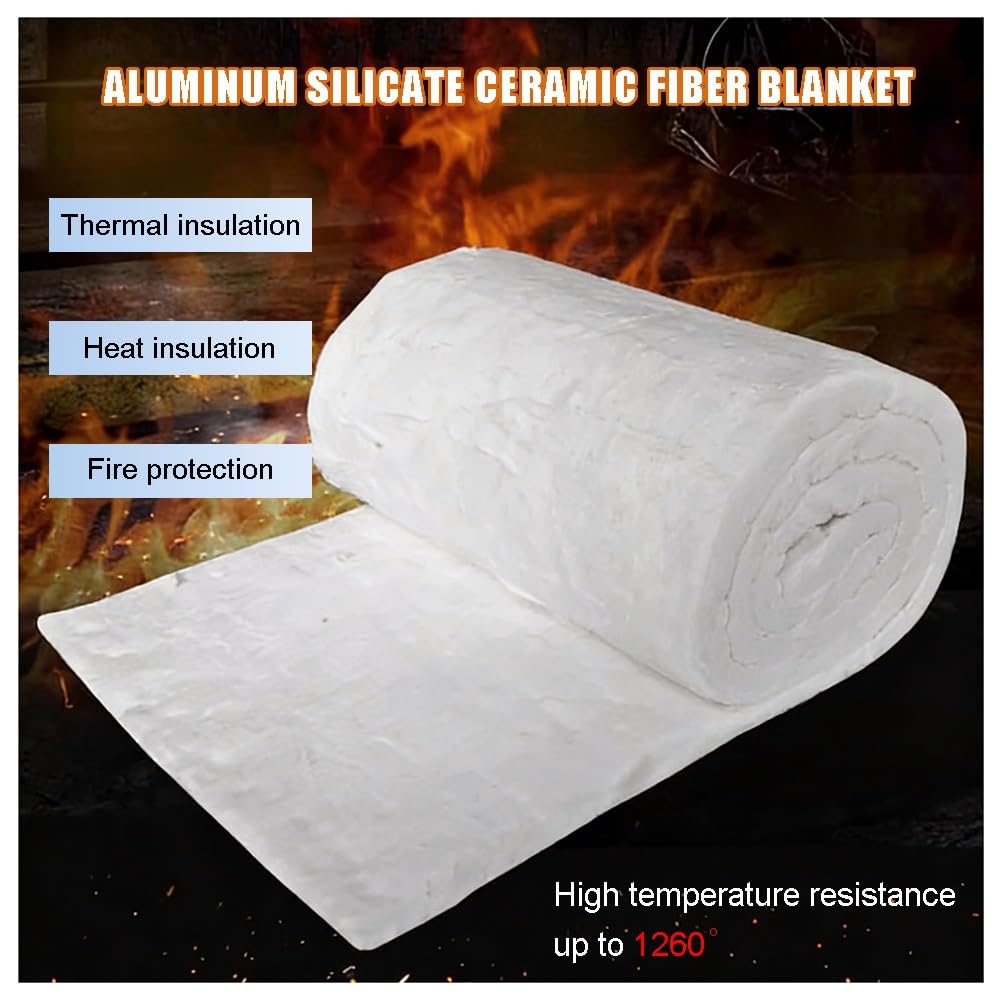 Manta aislante de fibra de cerámica con revestimiento de aluminio para aplicaciones de alta temperatura en hornos, hornos y tuberías industriales