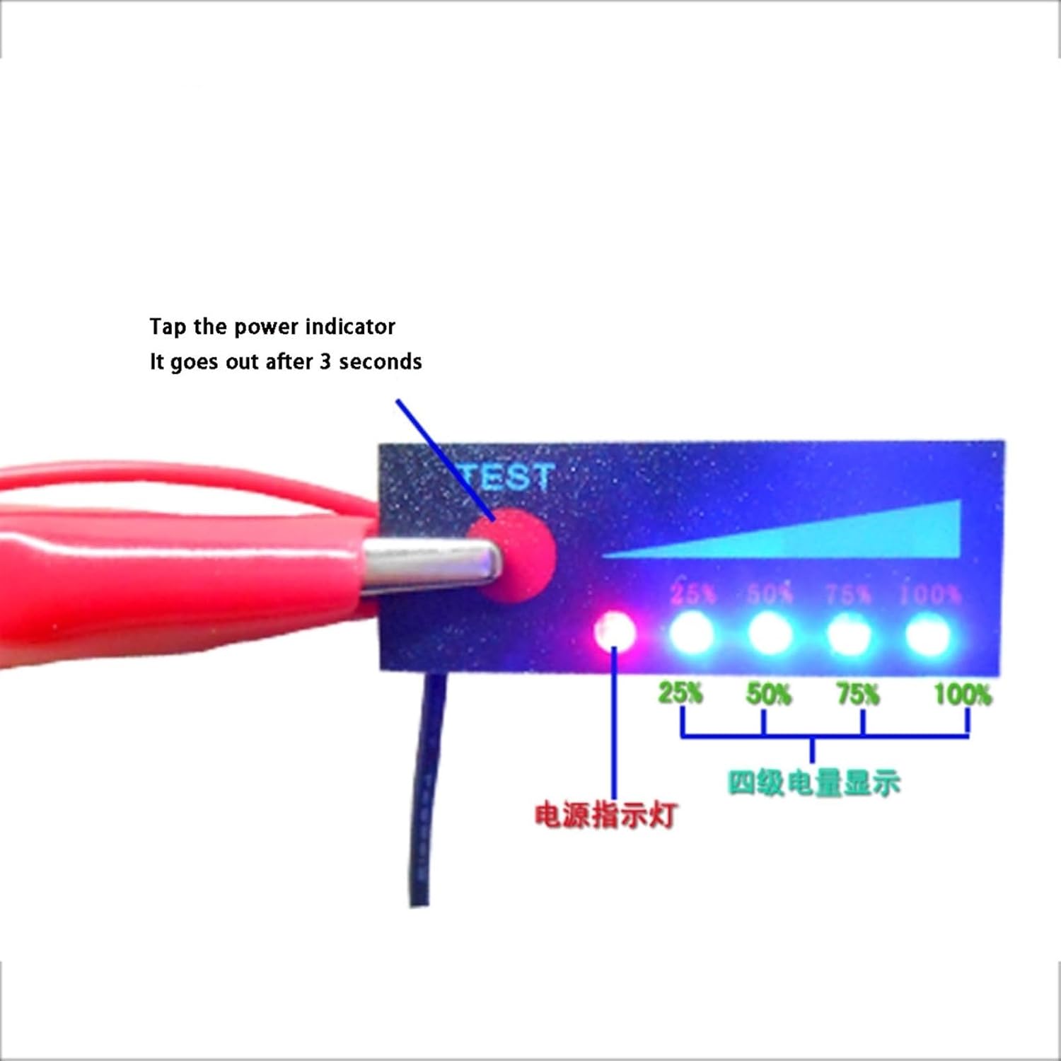 3.7V 2S 3S 4S 18650 Li-ion Lipo Li 12V Lead Acid Level Indicator Tester LCD Display Meter Module Capacity Voltage(4S)