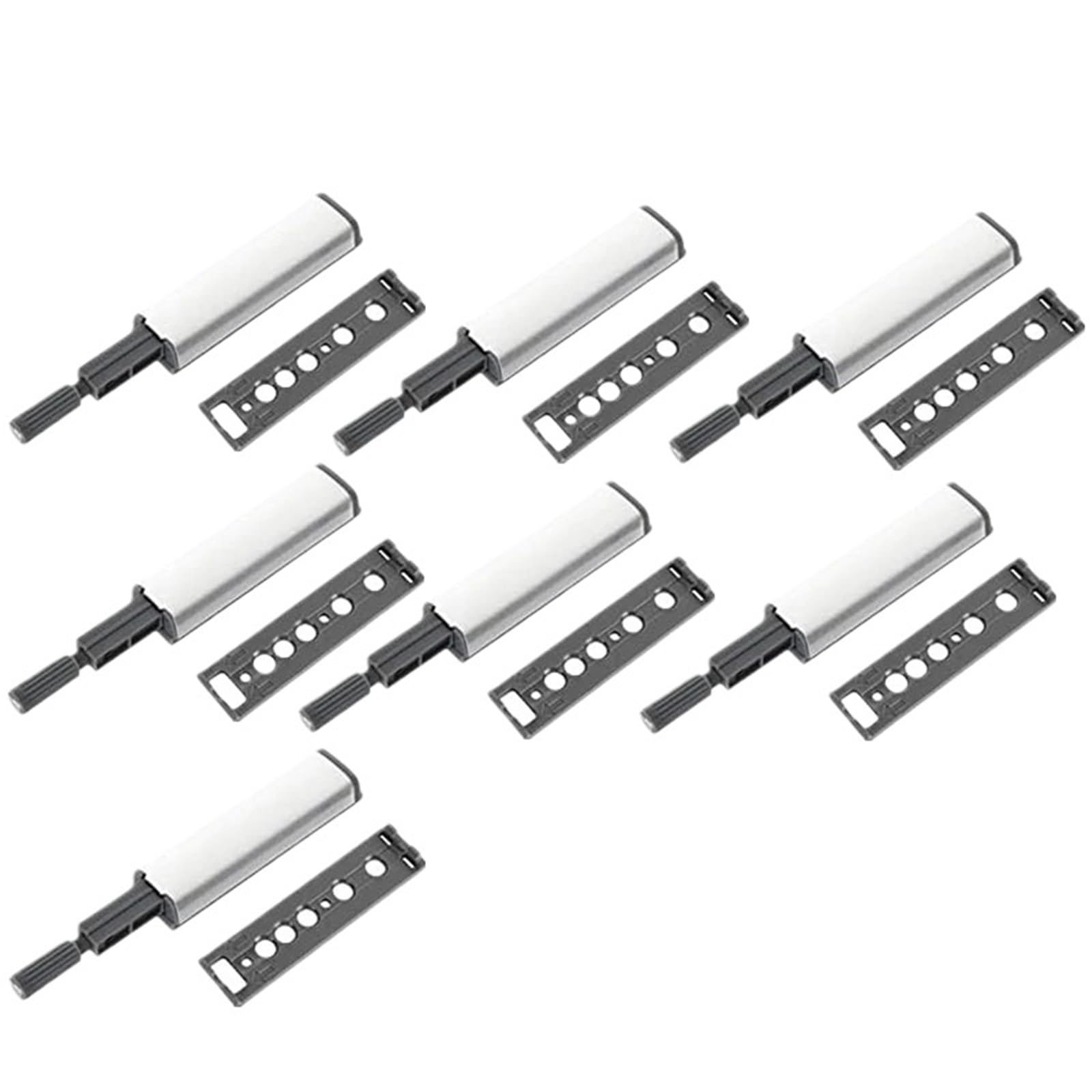 Zuxwux 7Pcs Cabinet Push Latch Cabinet Catches Push To Open For Door Drawer Latches Closer Rebound Hardware(7Pcs)