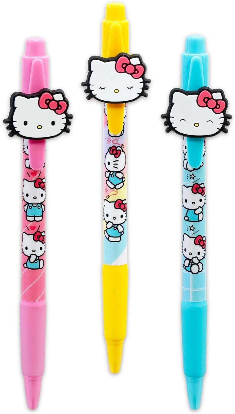 Cinnamoroll Notebook with Pen Set - Bundle of Sanrio Pen, Notebook, Hello Kitty Stickers, and More | Cinnamoroll Stationery for Girls, Boys