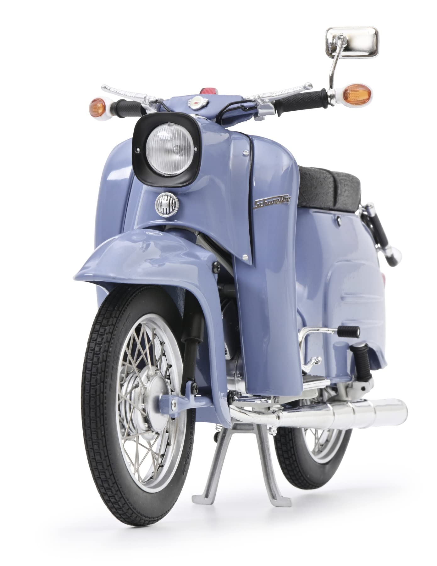Simson Kult Modell Schuco Simson Schwalbe Custom III Modellauto - Grau Metallic 1:18 Limitierte Auflage