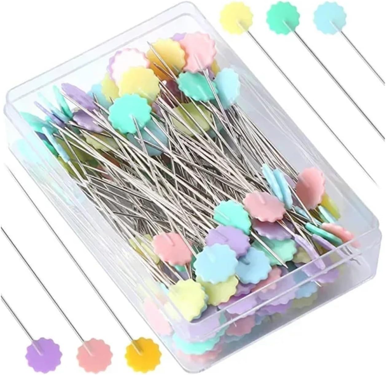 Sewing Pins for Fabric 14 Boxes of Needle-Shaped Manual Positioning Needles, Handmade DIY Accessories(Bowtie)