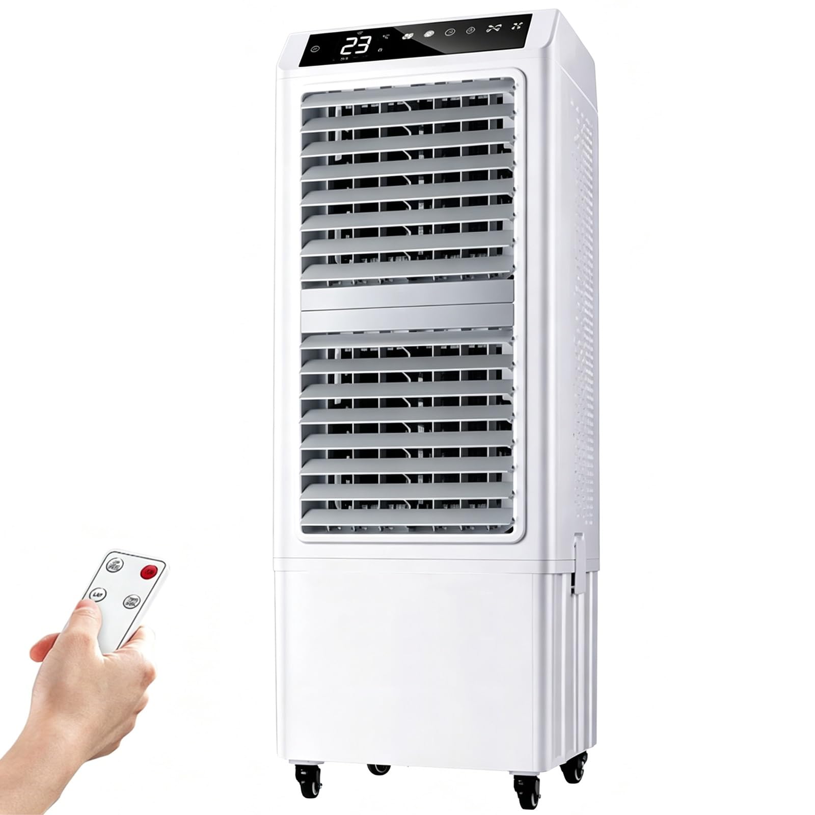 WXXZCE 4500CFM Swamp Cooler, Evaporative Air Cooler with 13.2 Gal Water Tank, 90° Oscillation, 8H Timer, Remote, for Homes, Offices, Factories, and Shops