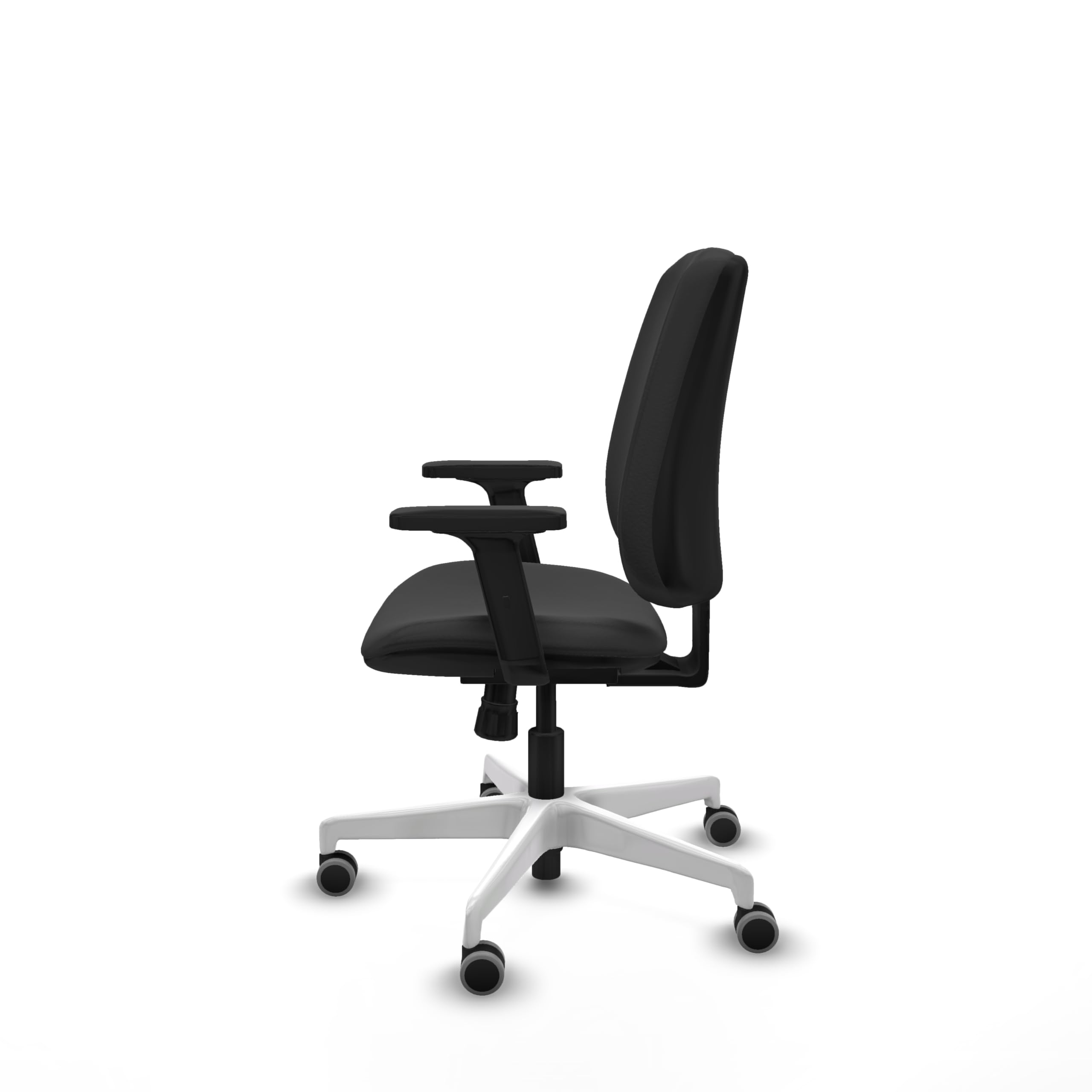 Piqueras y Crespo - Silla Administrativa Alares con Brazos 2D. Equipado con Sincro 4 Posiciones y Espuma Inyectada. con Ruedas 65 Mm Parqué. Gris Oscuro