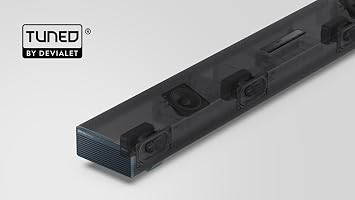 Sharp Q Soundbar for TV HT-SBW55121(SL) 650W 5.1.2 Dolby Atmos - Silver | Dolby Atmos & DTS:X audio, Devialet tuned sound, wireless subwoofer, built for movies, sport and gaming