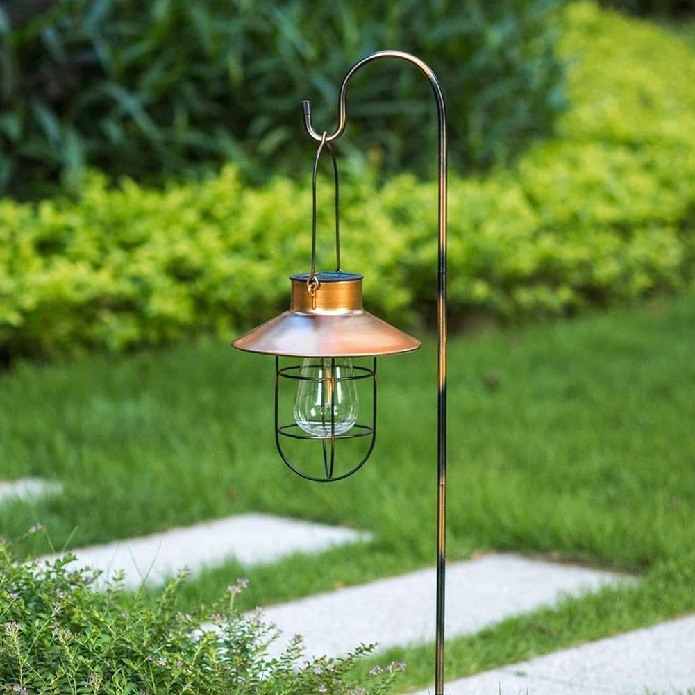 1 x żarówka solarna LED, 7 cm, filament wolframowy, automatyczna lampka nocna IP65, dekoracyjna, odporna na warunki atmosferyczne, oświetlenie ogrodowe