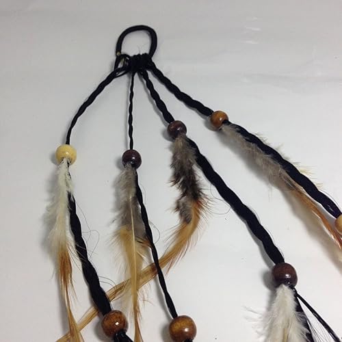 Miniatura 6 de 3 piezas de cuerda de pelo bohemia hecha a mano para mujeres y niñas, bandas elásticas para el cabello, ligas elásticas para el cabello, ligas para