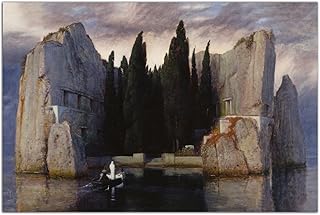 Arnold Bocklin Art Painting Isle of the Dead Poster Surreal Wall Art Picture Print Canvas Painting Modern Home Living Room...