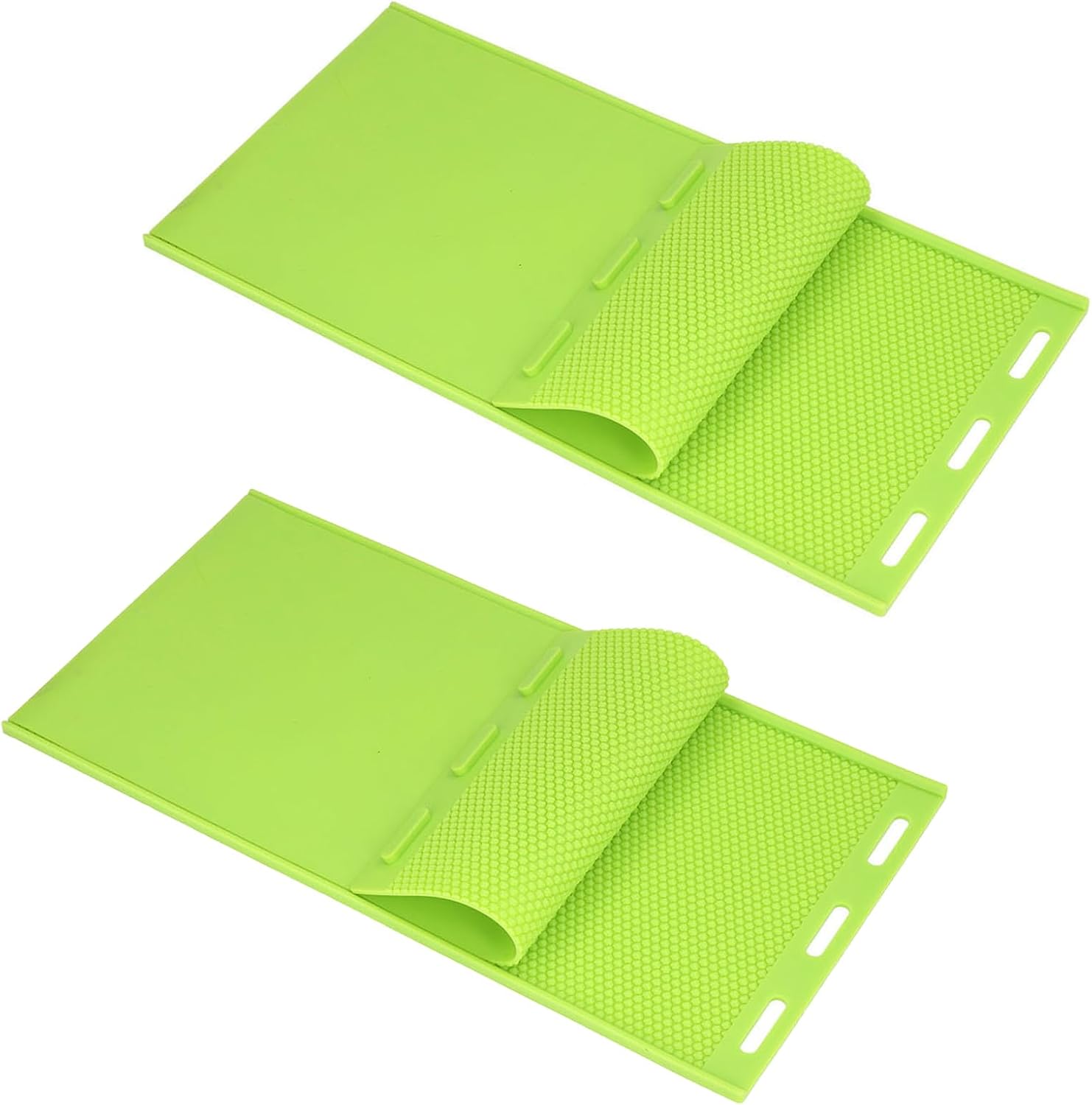 2Pcs Beeswax Sheet Mold, 5.4mm/0.2in Beeswax Foundation Press Mold Silicone Non Stick Candle Making Supplies for DIY Beekeeping