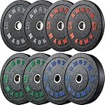 Weights Bumper Plates Set, 2 Inch Weight Plates 10-500lbs Barbell Weights Set for Strength Training, High bounce Floor-Protective Weight Plate Sets for Home Gym & Weight Lifting