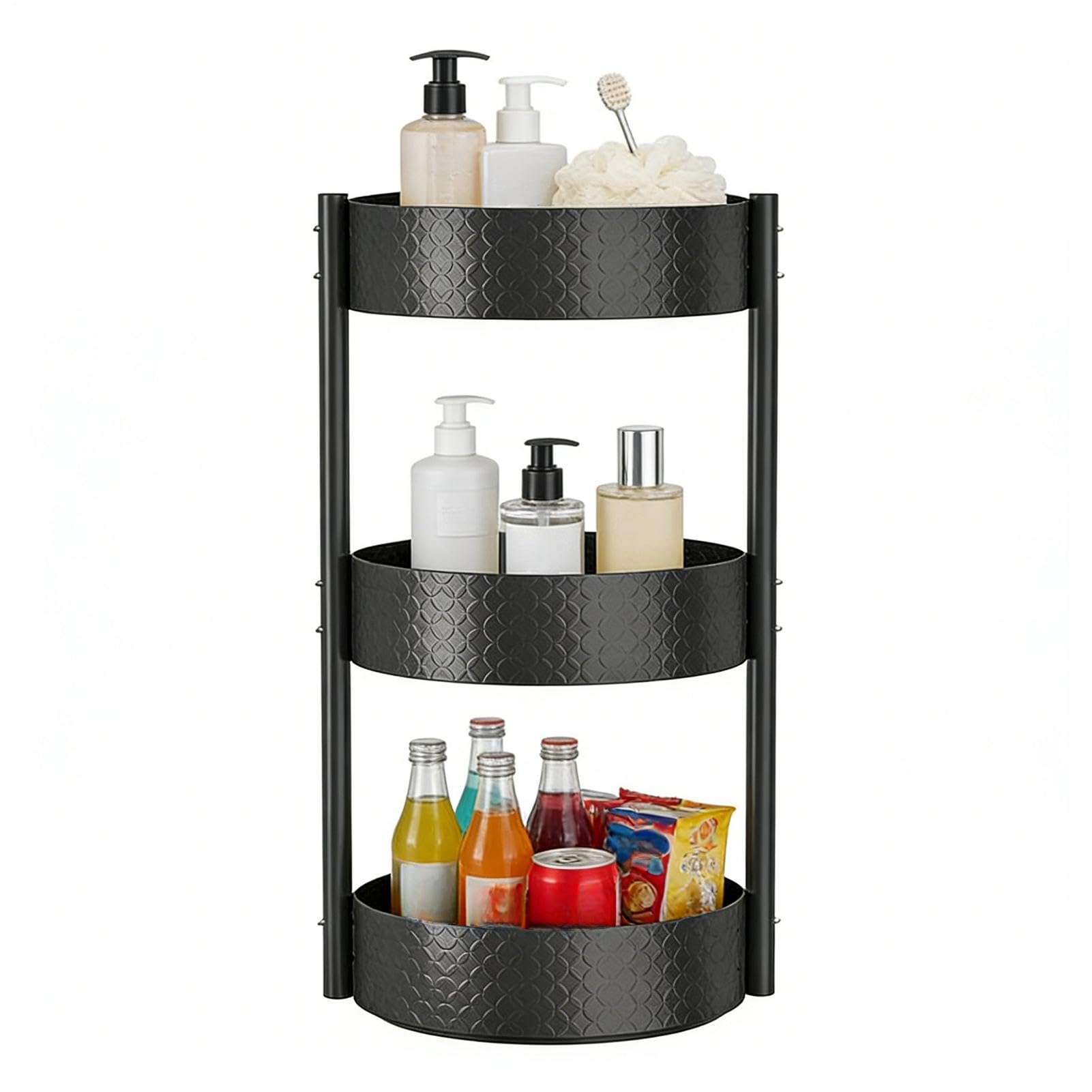 Organizador de Especias Bandeja Organizadora Giratoria con Plato Rotatorio | Estante De Almacenamiento Para Especias Con Plato Giratorio para Despensa Baño y Dormitorio