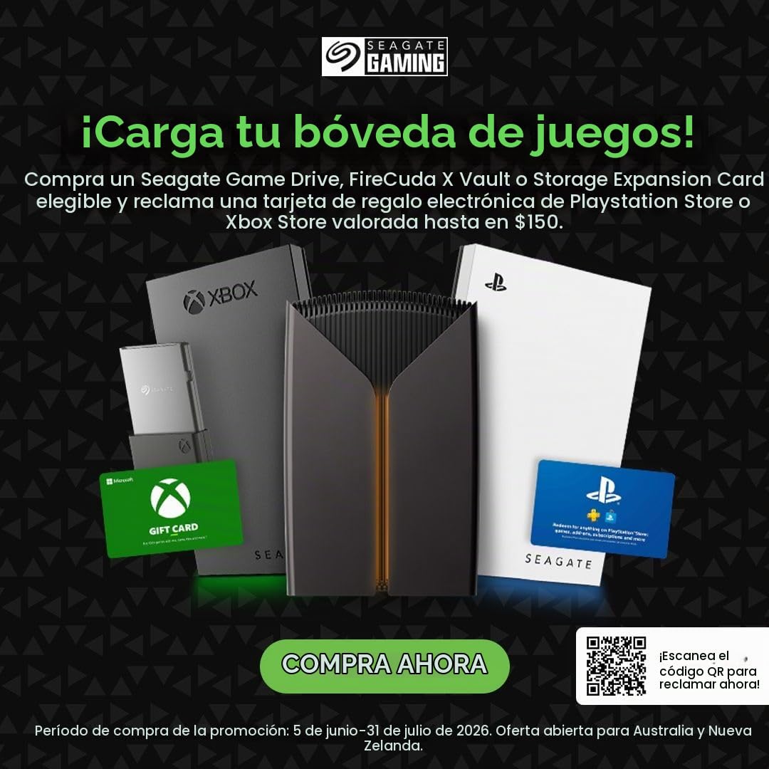 Seagate Technology Game Drive for Xbox, 2TB, External Hard Drive Portable, USB 3.2 Gen 1, Black with built-in green LED bar, Xbox Certified, 2 year Rescue Services (STKX2000400)