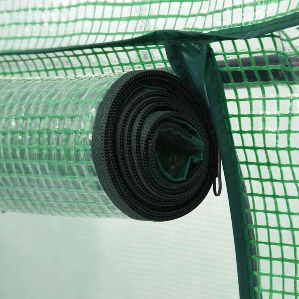Invernadero túnel 200x80x170 cm con puerta con cremallera, estructura de acero recubierta de polvo y cubierta rip-Stop para plantas, fácil de montar y mover