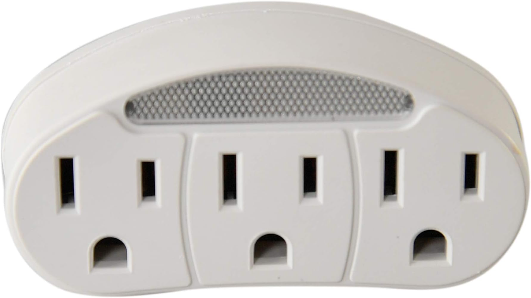 HOME-X Triple Outlet Extender with Nightlight, Light-Up Wall Outlet with 3 Plugs