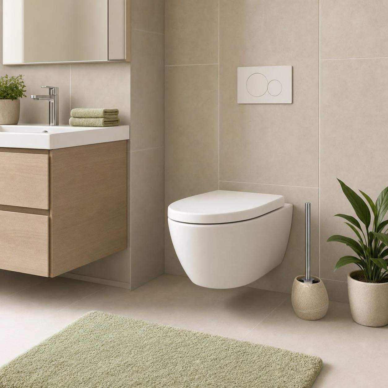 Kleine Wolke WC-Bürsten-Halter Stones Sandbeige