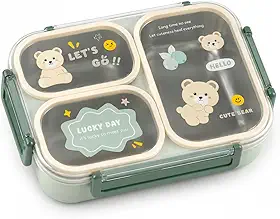 Marmita/Lancheira Infantil Térmica Hermética Inox 304 com Divisórias, com Borracha AntiMistura, Aquecimento ou resfriamento a Água, Livre de BPA com 4 Travas de Segurança 880 ml (3 divisorias)