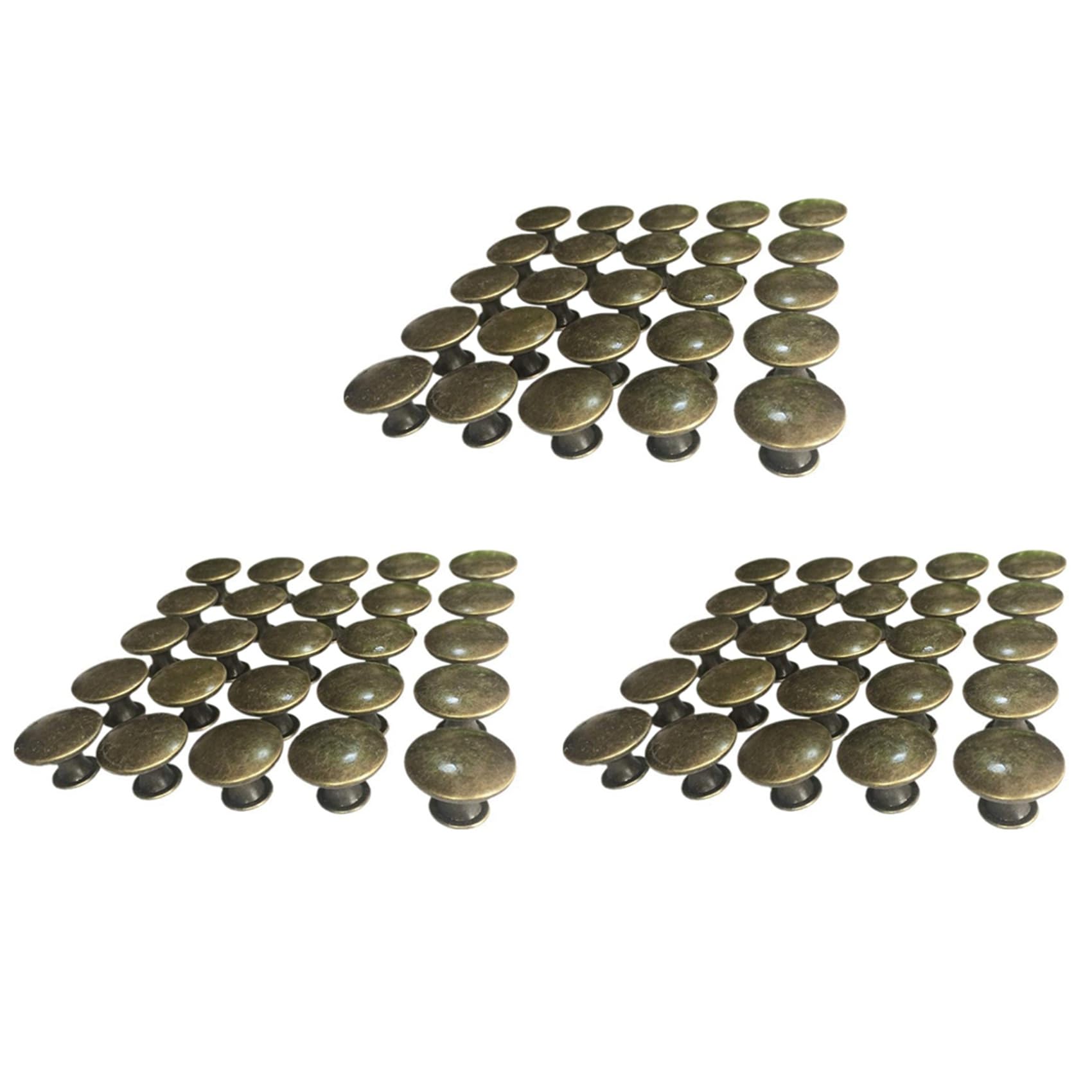 Jnchdghwa Bronze 75Pcs Vintage Door Drawer Knobs 30Mm Antique Kitchen Cabinet Cupboard Handles, For Dresser And Cabinet, Old