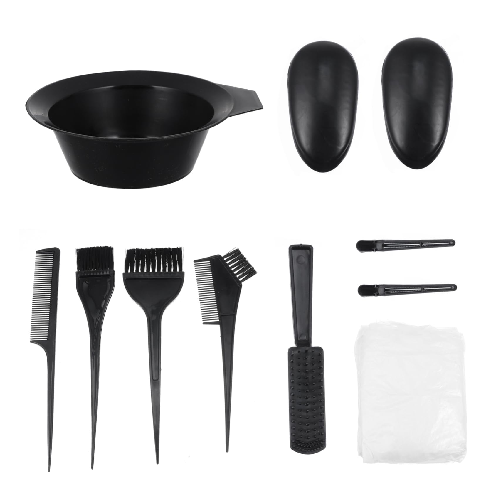 FOYTOKI 11pc Set Home Salon Hair Dye Bowl Kit Brush Hair Coloring Tool Kit Safe Easy to Use