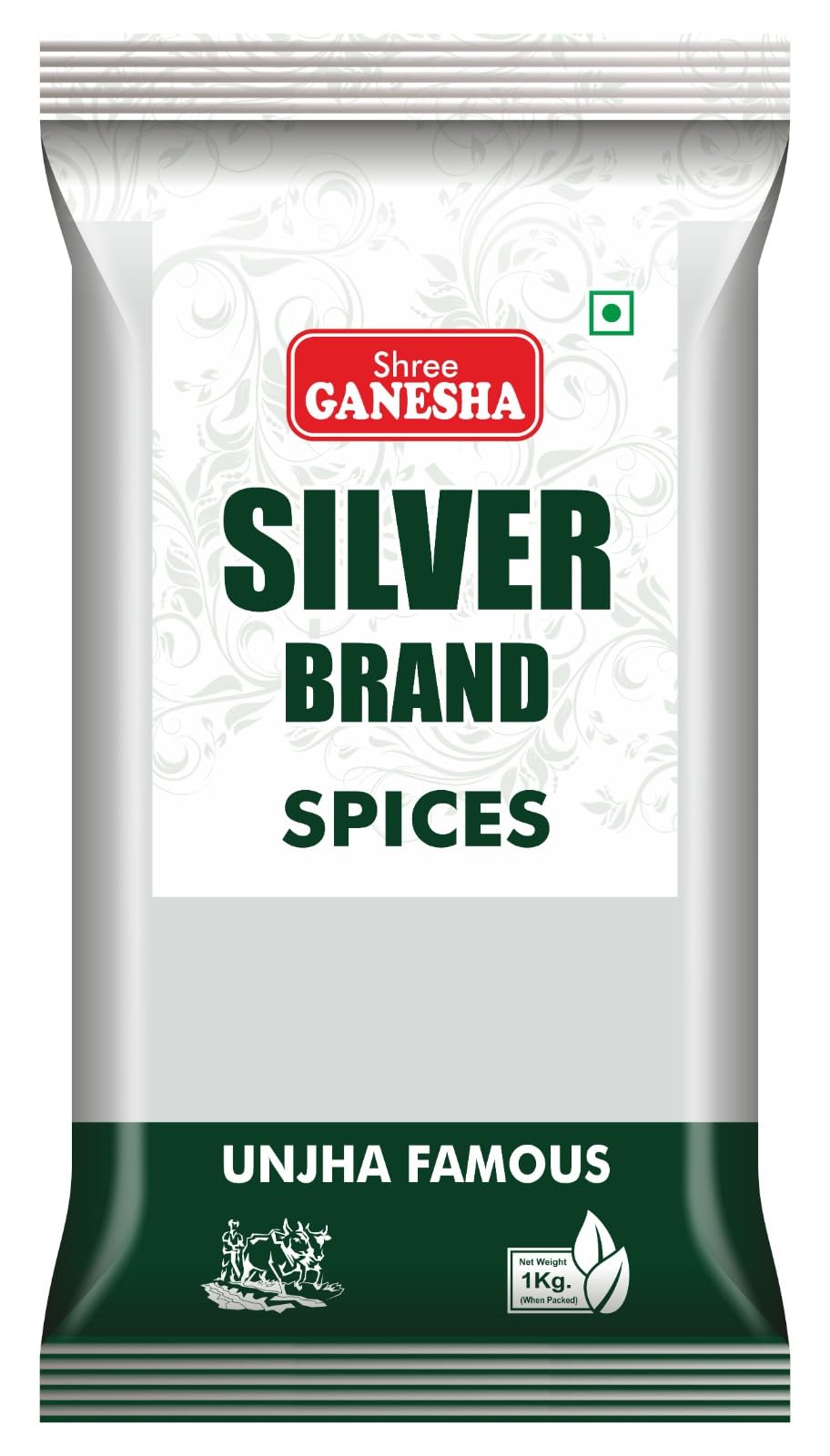 Shree Ganesha Jeera Cumin Seeds (Jeera) Silver Whole White Hourse Brand | Natural & Healthy Spices | No Artificial Colours or Preservatives (500 Gm)