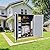 Greesum 5×3FT Plastic Outdoor Storage Shed with Floor, Resin Storaged Sheds with Lockable Door, Window & Vent, All-Weather Tool Sheds for Garden, Backyard, Patio, Dark Gray (4.7×2.5FT)