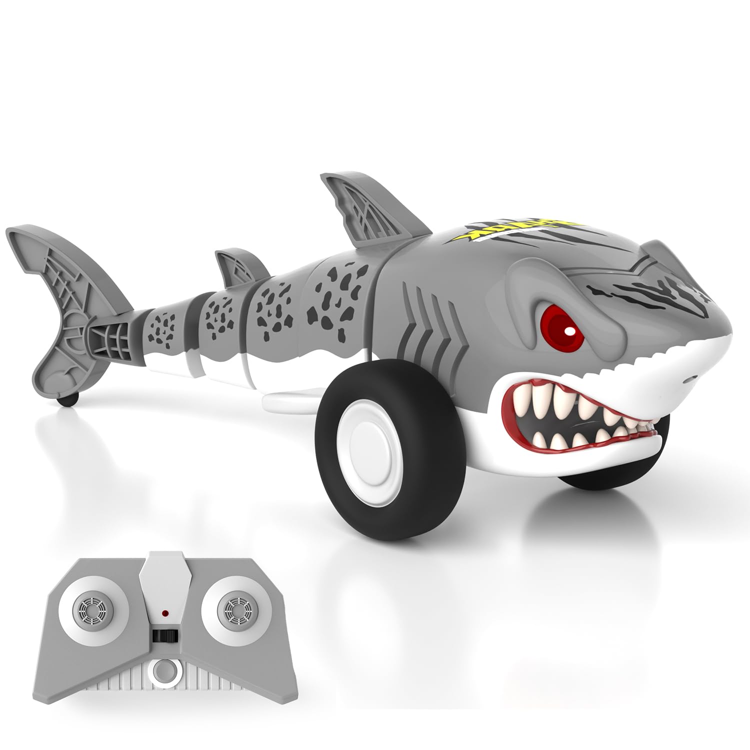 Lifelong Rechargeable Remote Control Shark Stunt Car for Kids, 360 Rotational, LED Lights, 2.4GHz RC Stunt Toy, High-Speed Shark-Themed Racing Car, Fun Toy and Birthday Gift for Boys and Girls