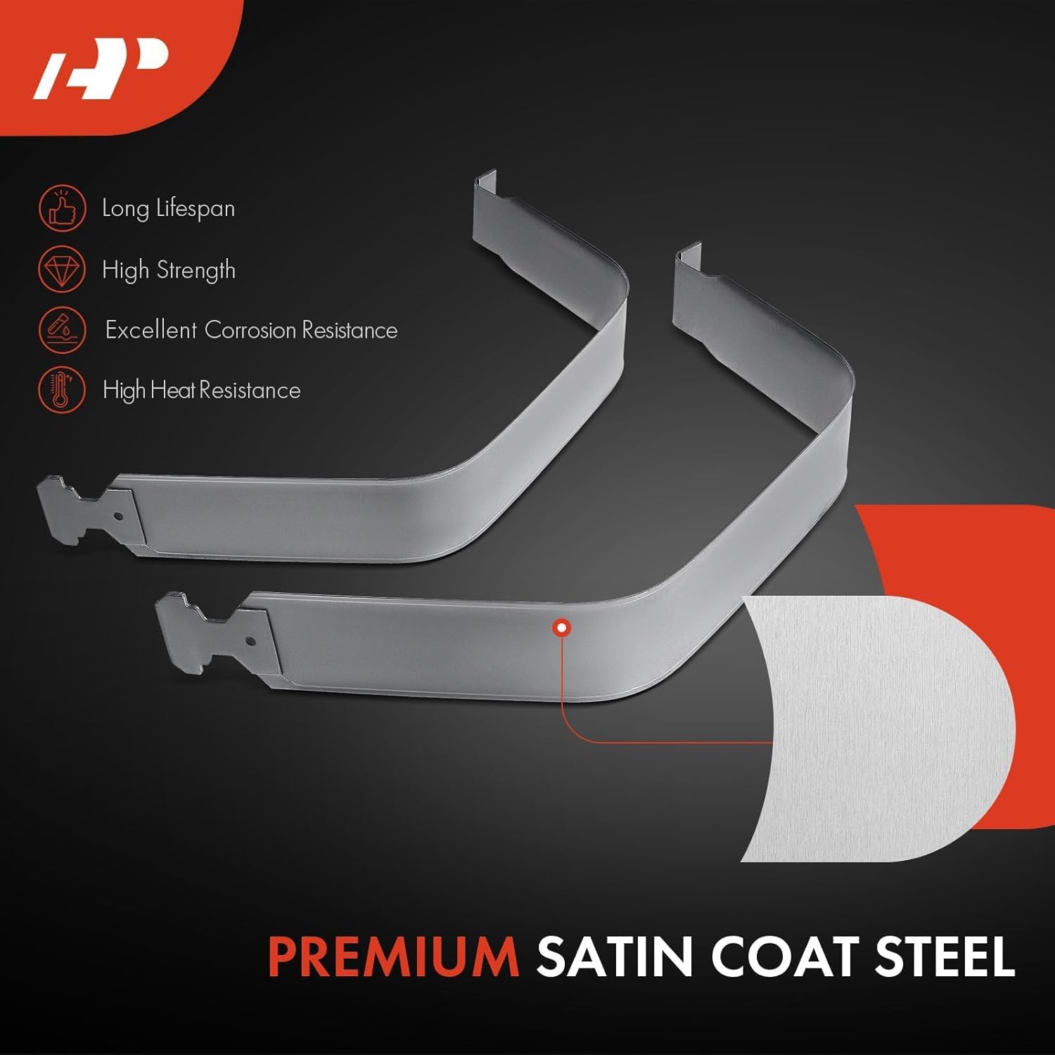 A-Premium 2-PC Fuel Tank Straps Compatible with Chevrolet Express 1500 2500 3500 4500, Express Cargo, Express Pasajeros & GMC Savana 1500 2500 3500
