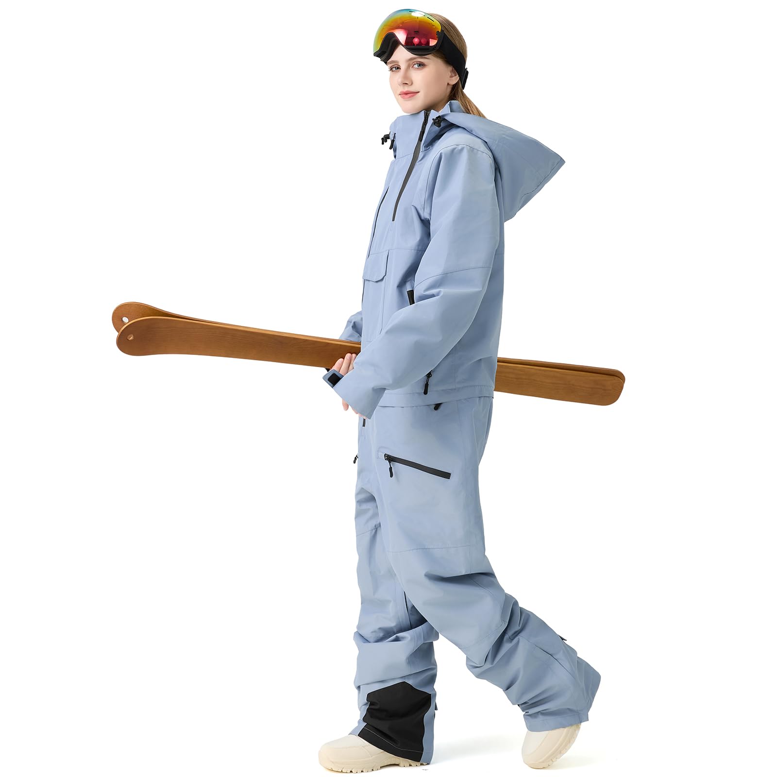 Damen Herren Einteiler Skianzüge Jumpsuits Paar Skianzug Overalls Winter Outdoor Wasserdicht Schneeanzüge für Schneesport