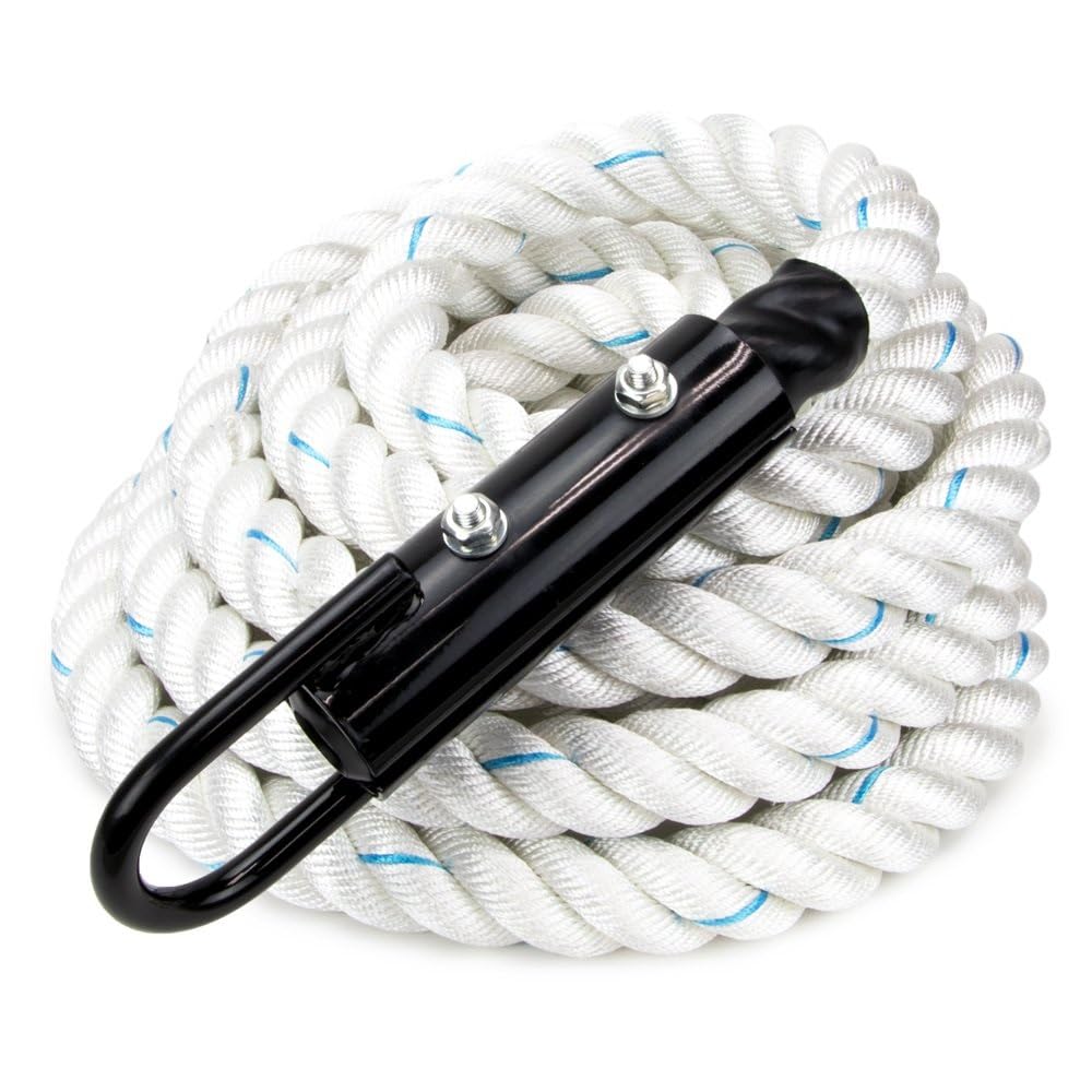 THE WHITE SHOP Gym Climbing Rope, 1.5" Diameter Polyester Workout Rope for Indoor/Outdoor and Home Workouts. Great for Climbing Exercises, Strength Training
