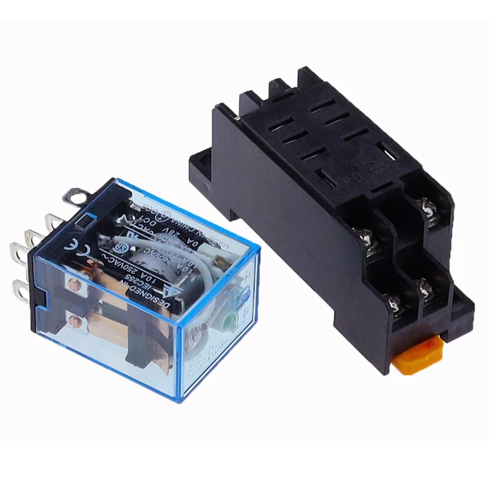 Relé de potencia de bobina DPDT LY2NJ HH62P HHC68A-2Z de 220/240V CA 10A 8PIN con Base de enchufe - AliExprs 13