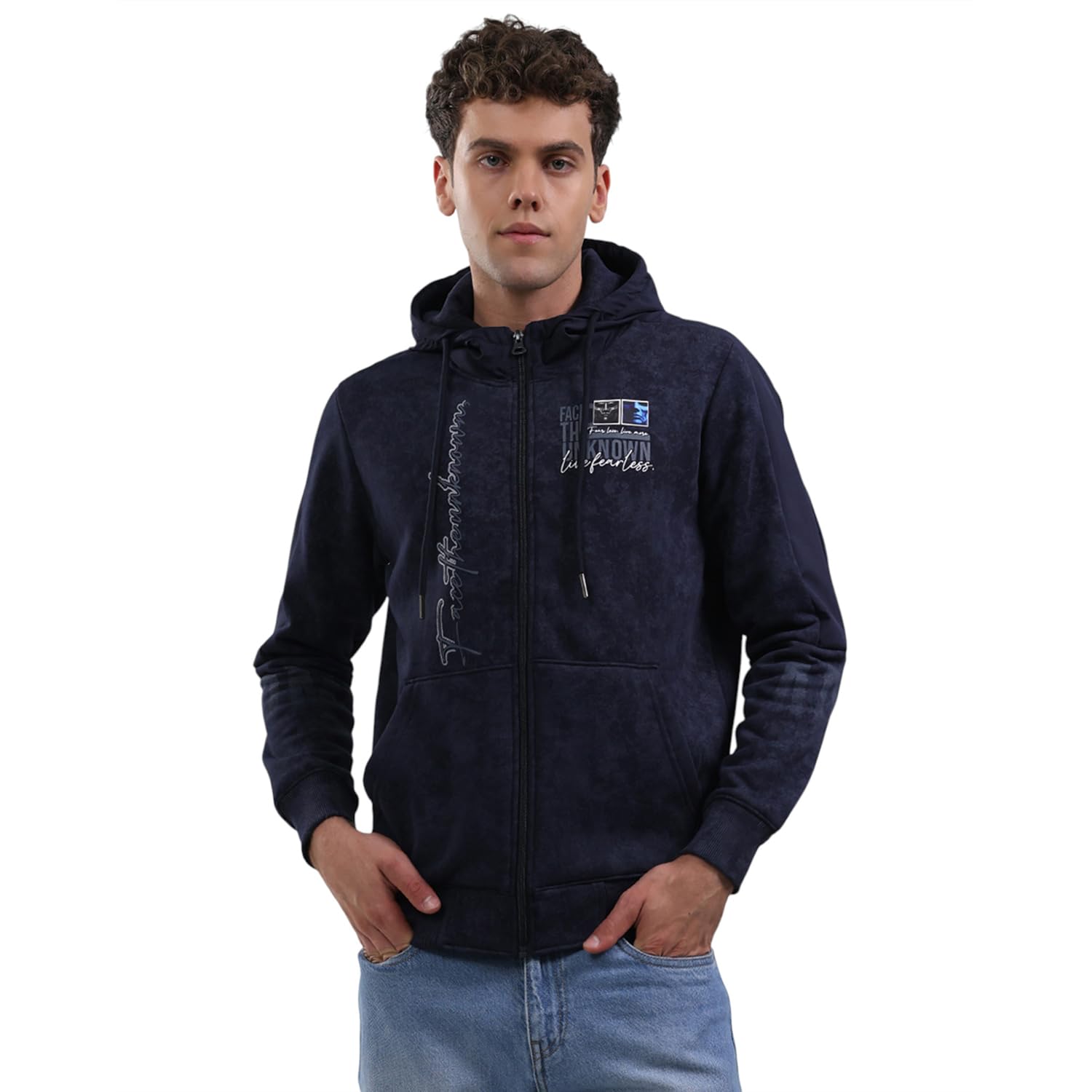 Mens Regular Fit Printed Zipper Full Sleeve Winter Sweatshirt | Stylish Sweatshirt for Men | Soft Comfortable Casual Winter Wear for Men's (Pack of 1)-image-15
