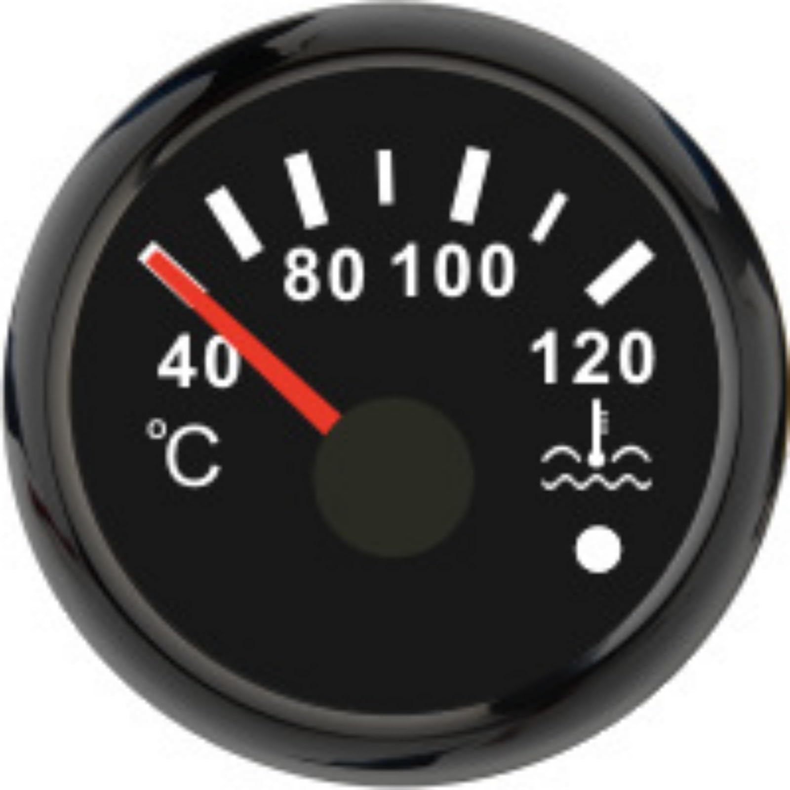 Wasserdichte 52mm Wassertemperaturanzeige 40~120 ℃ Anzeige Auto Marine Boot Yacht Prüfen(C)