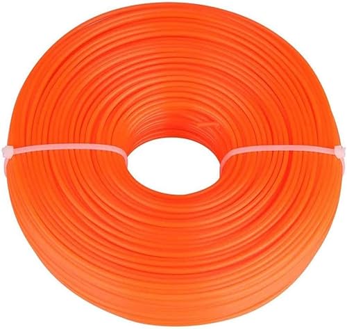 Strimmer Line Wire Herramientas de gran alcance de nailon para cortadora de gasolina, 0.094in, 328.1ft, color naranja