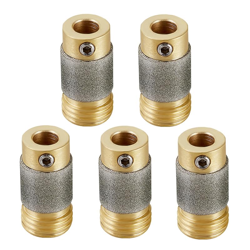 1 Or 5 Piece 1 Inch 5/8 Inch Diamond Glass Spiral Grinding Head for Glass Stone Ceramic Grinding Tools Stone (5Piece/MCBL58)