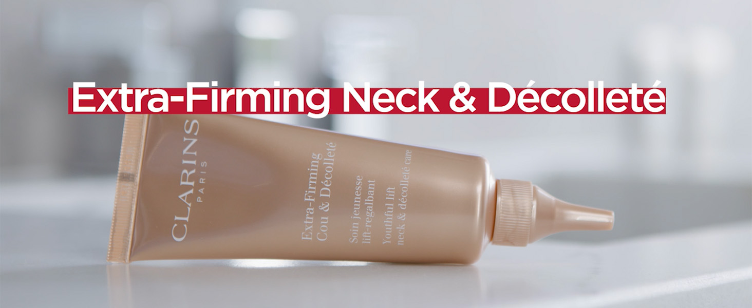 Clarins Extra-Firming Neck and Décolleté Cream | Award-Winning | Anti-Aging Moisturizer | Visibly Firms, Smoothes and Lifts | Minimizes Appearance Of Wrinkles | Targets Dark Spots | 2.5 Ounces