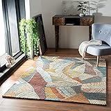 hochwertige wohnzimmermöbel Polyropylen the carpet Rustic Eleganter, Hochwertiger, Wohnzimmer Teppich, Softer Kurzflor, Farbecht, dichter Kurzflor, Farbenreich, Bunt, 80 x 150 cm