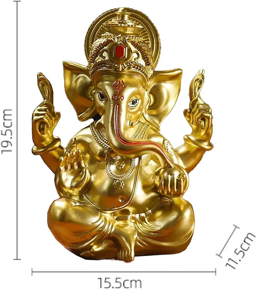 Amazon.co.jp: ガネーシャ神様 置物 風水 インドの神様 象 オブジェ