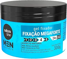 Salon Line Gel Fixador Mega Forte Men Essence Condicionante 300g