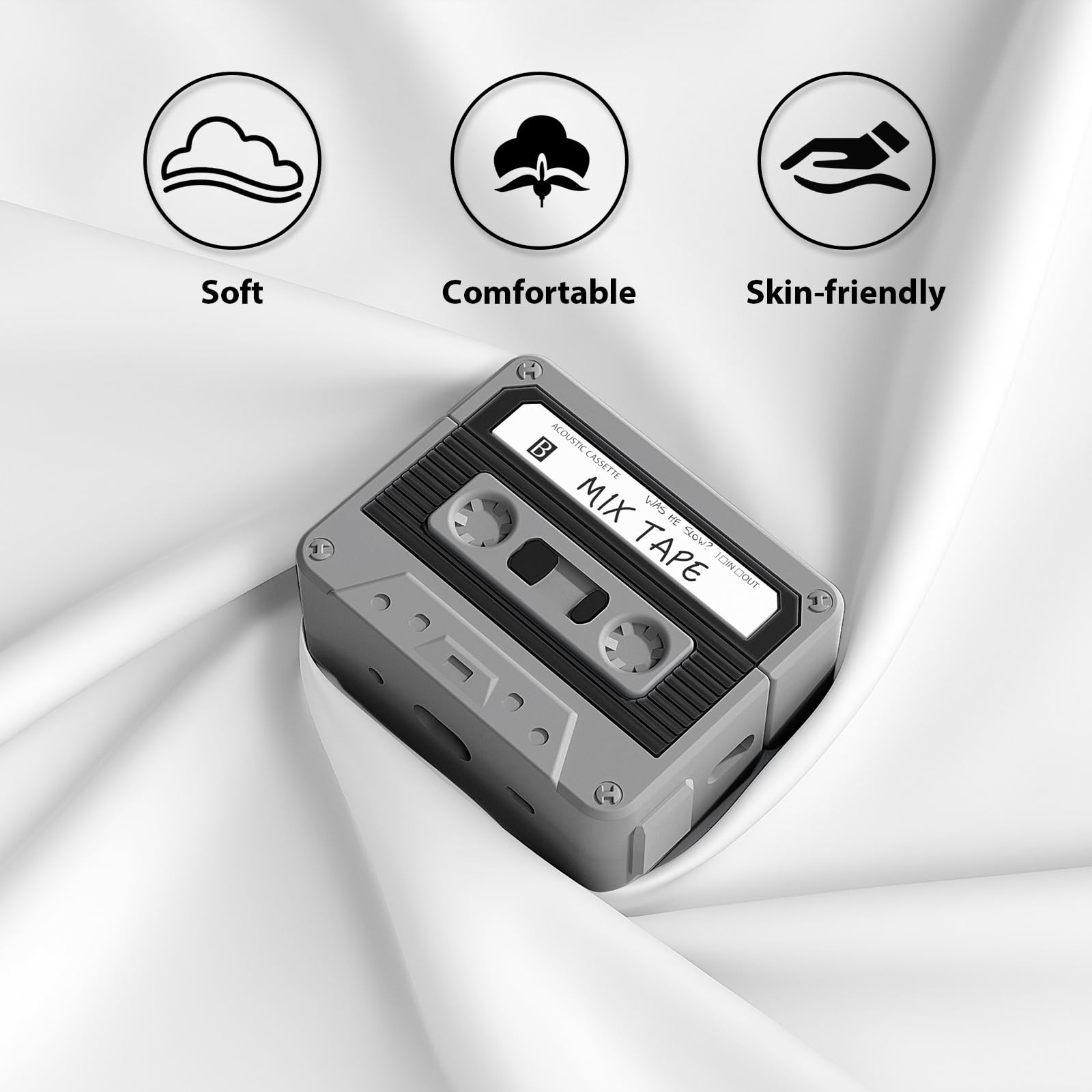 Elago Cassette Tape Case For AirPods Pro 2 - Retro Design Cover With Lanyard