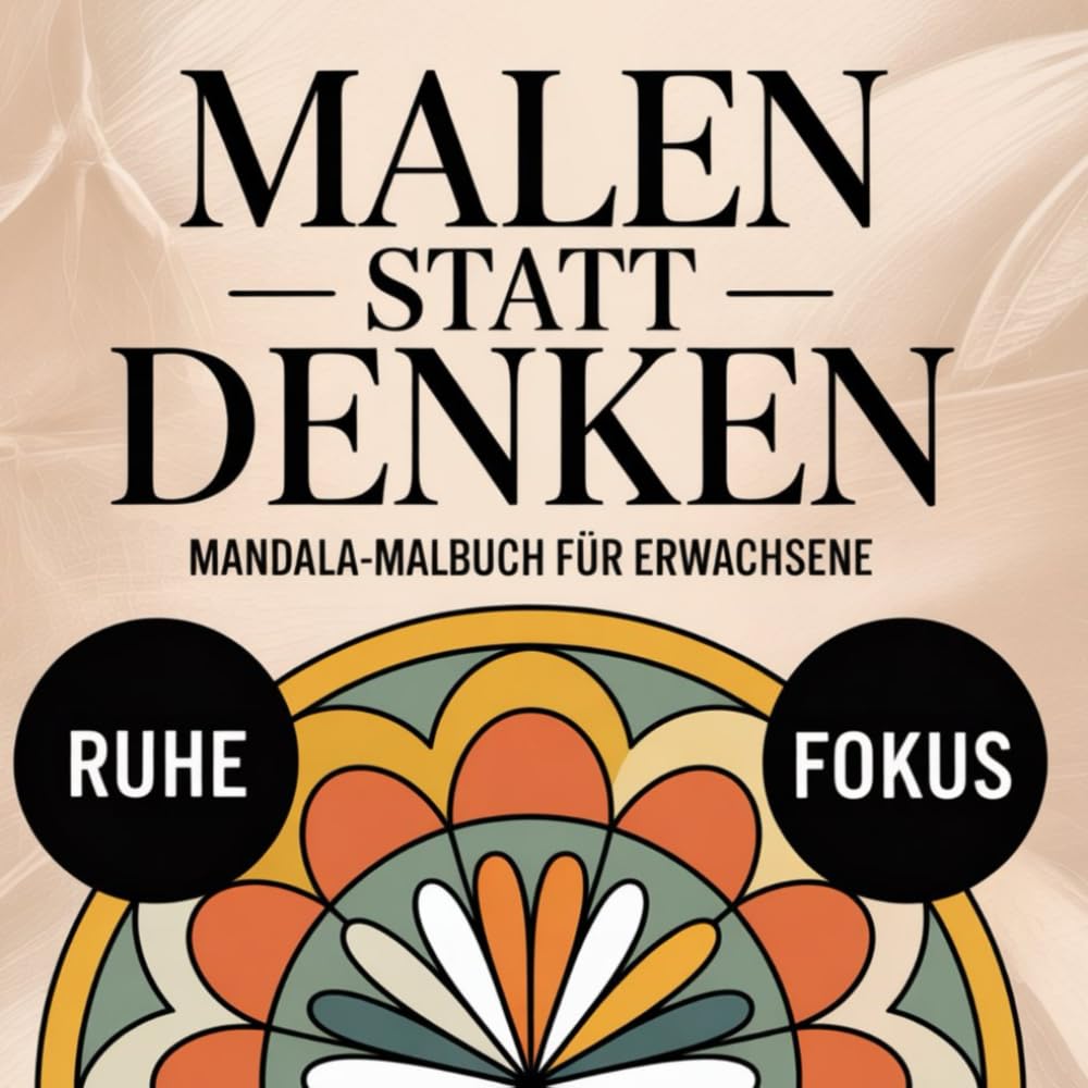 Malen statt Denken: Ein Mandala-Malbuch für Erwachsene