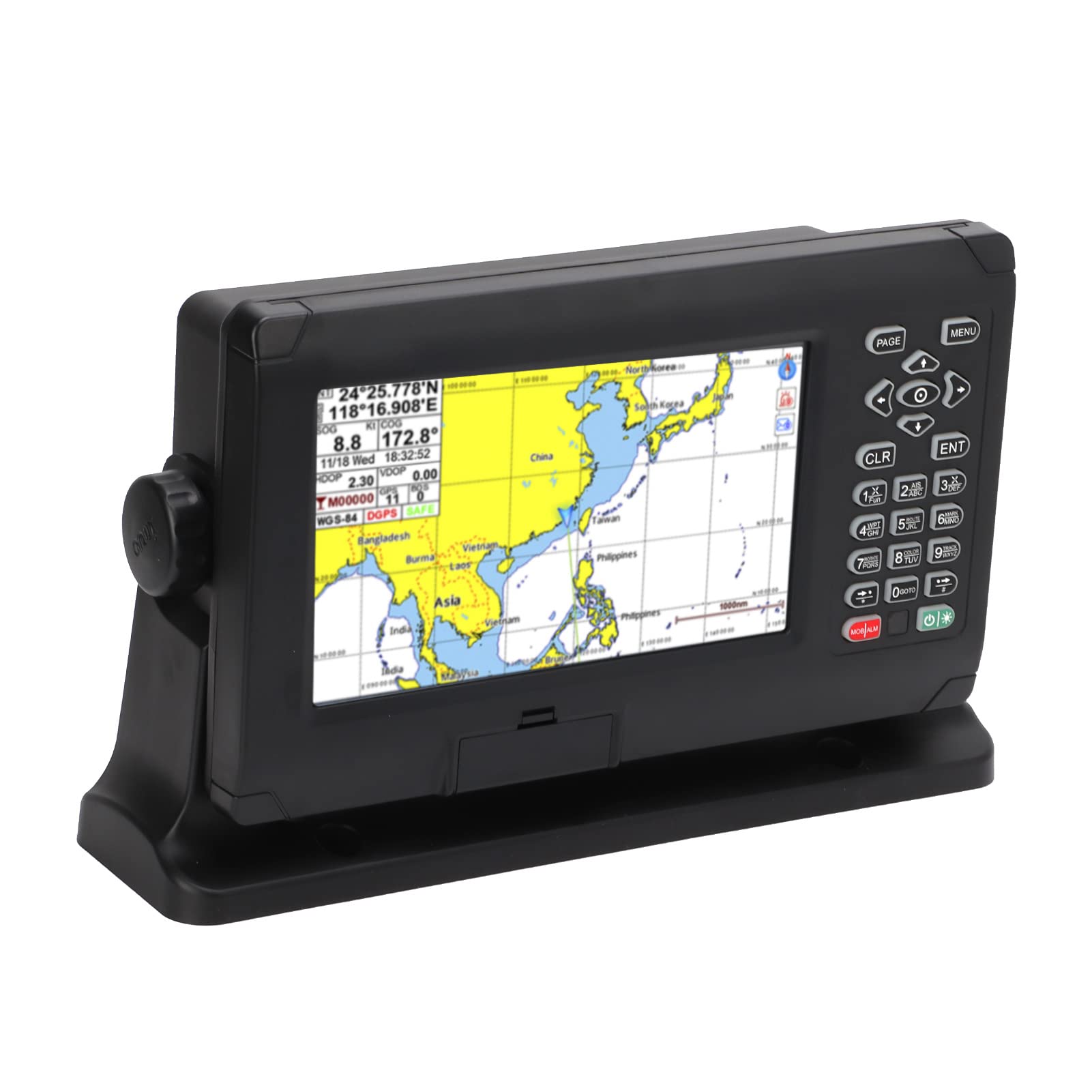 8 Zoll Fischfinder Kartenplotter, hohe Genauigkeit GPS BDS wasserdicht Keyed Assist, Marine Elektronik für Angler Boote Yachten und Wassersport Fahrzeuge