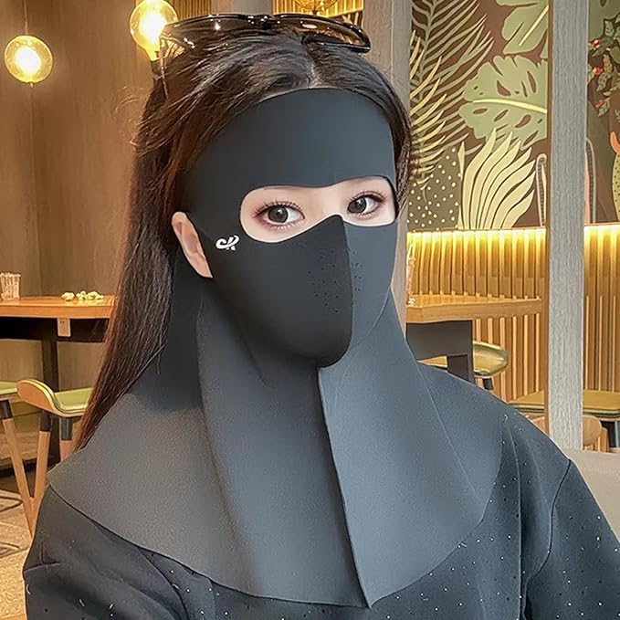 Image of TOMORROW UV protection mask, UV protection face cover, cooling, cycling face mask, men sun Head cover, hiking mask, soft fabric.