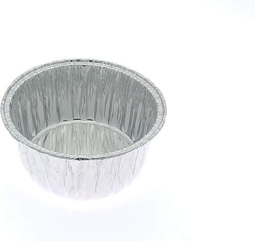 Miniatura 6 de KEISEN Vasos desechables de papel de aluminio de 3.4 pulgadas, 5 onzas, 100 por paquete, para magdalenas, tarta quiche, pan redondo, pan, horno,
