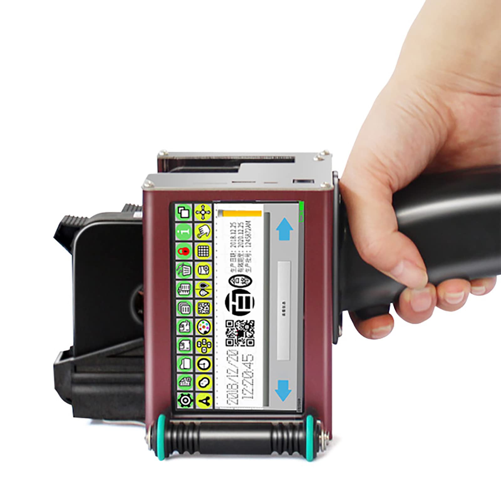 Buy Handheld Inkjet Printer, Labeler 50mm Handheld Printer, Dual Nozzles Handheld Inkjet Coding