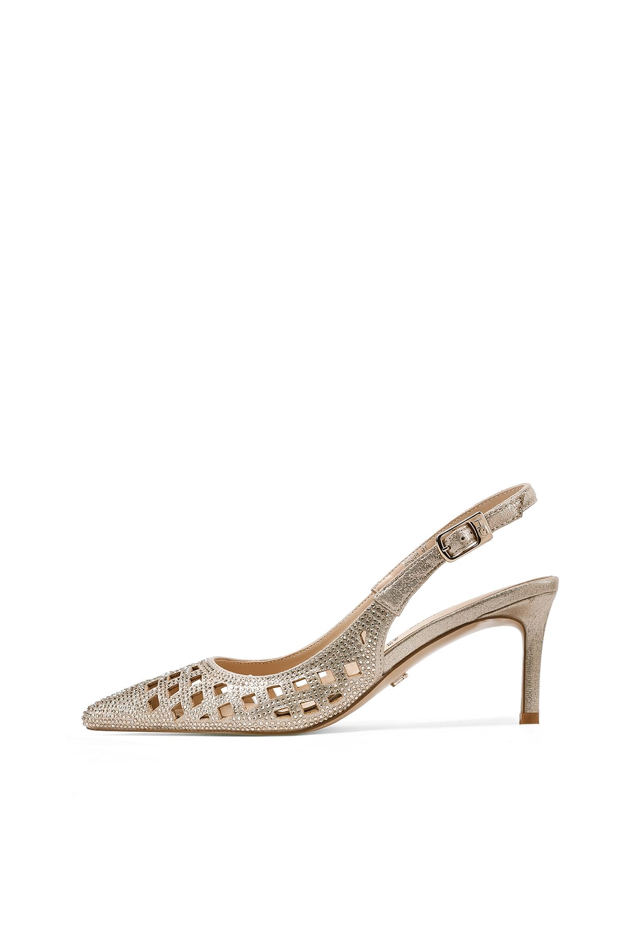 QUEEN HELENA Slingback con Strass Donna Décolleté con Tacco Medio K4554